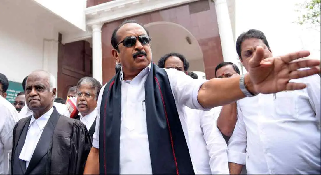 Vaiko releases from DMK defamation case