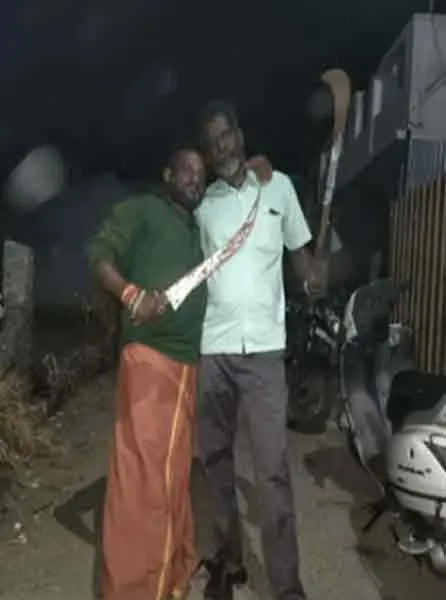 Birthday cake with Sword in  kovai ... Two arrested