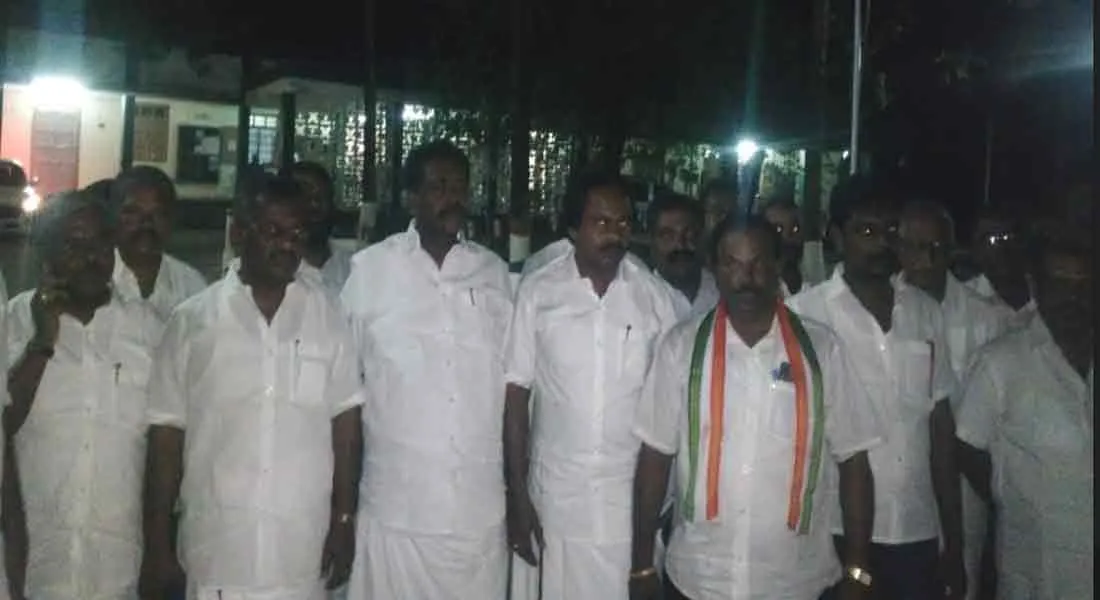 mla.mp's protest in kaniyakumari