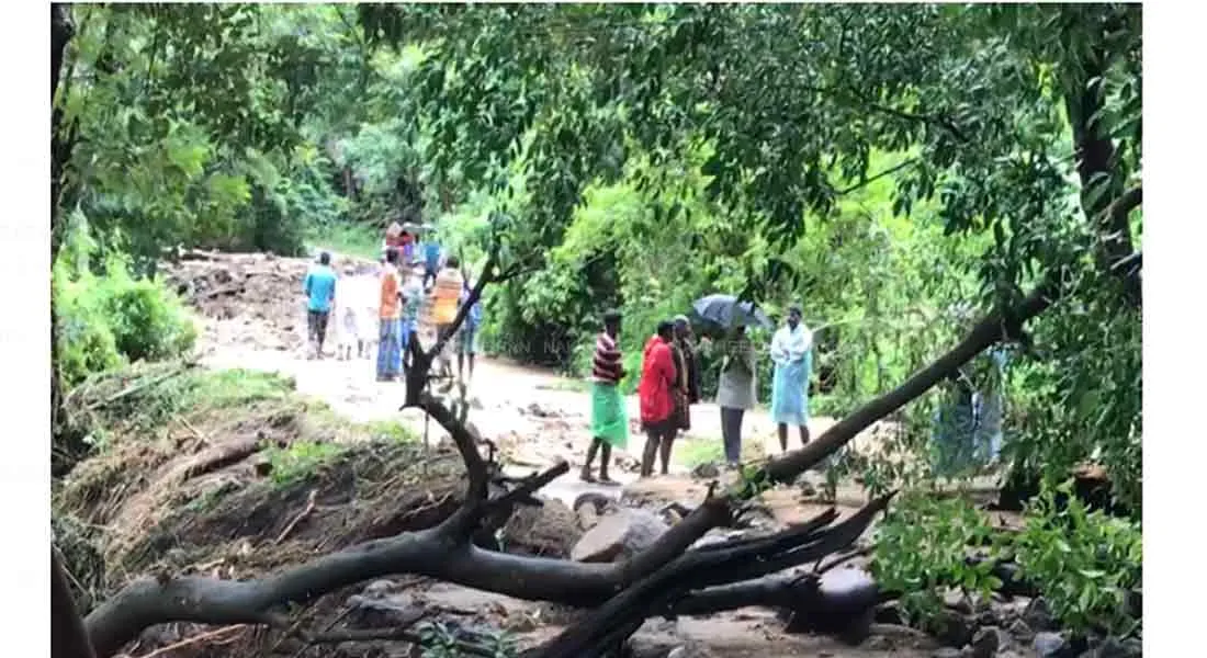 Heavy rainfall in the Western Ghats ...