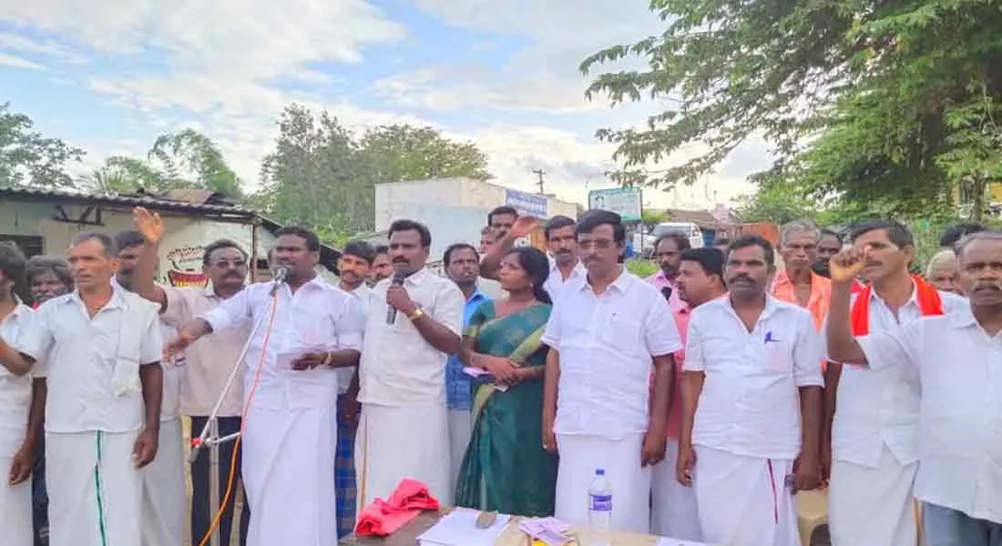  Change of Natural Waterway ... Barren Lands ... Struggle for Communist Party in Calvaryanmalai!
