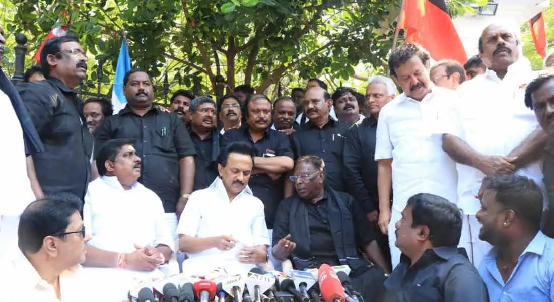 DMK leader MK Stalin interview in puducherry!!