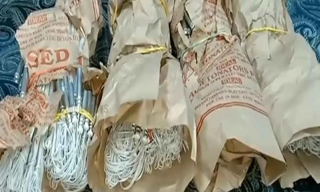  Detonators seized without documents are confiscated