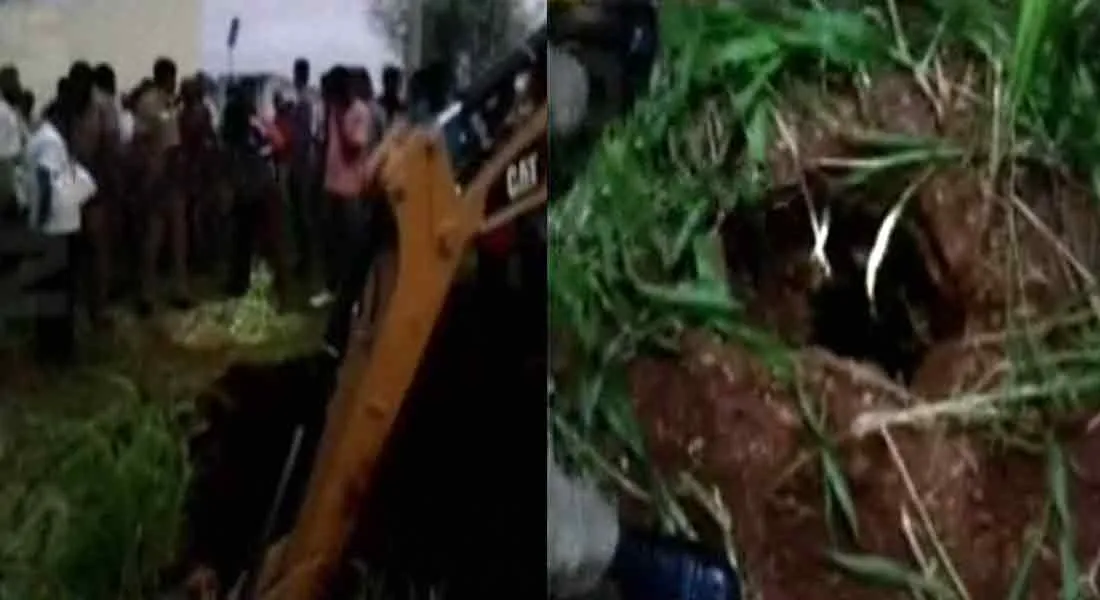 2 year old child trapped in deep well near Manapparai