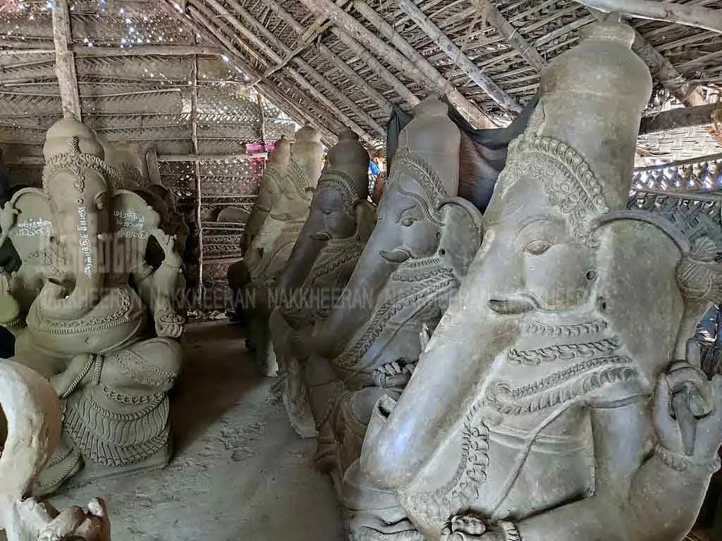 To protect agriculture... different vinayagar statue in pudukottai 