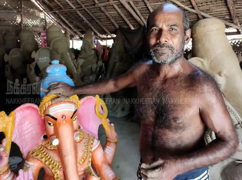 To protect agriculture... different vinayagar statue in pudukottai 