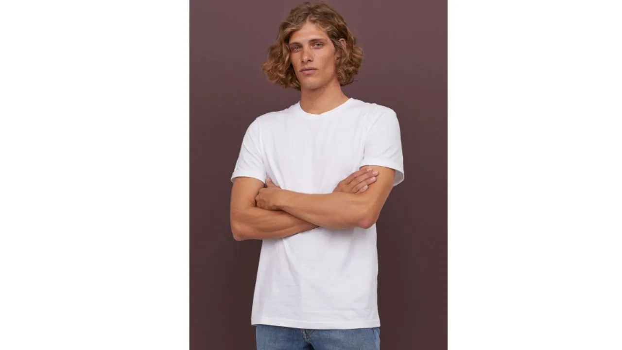 HM Men White T Shirt