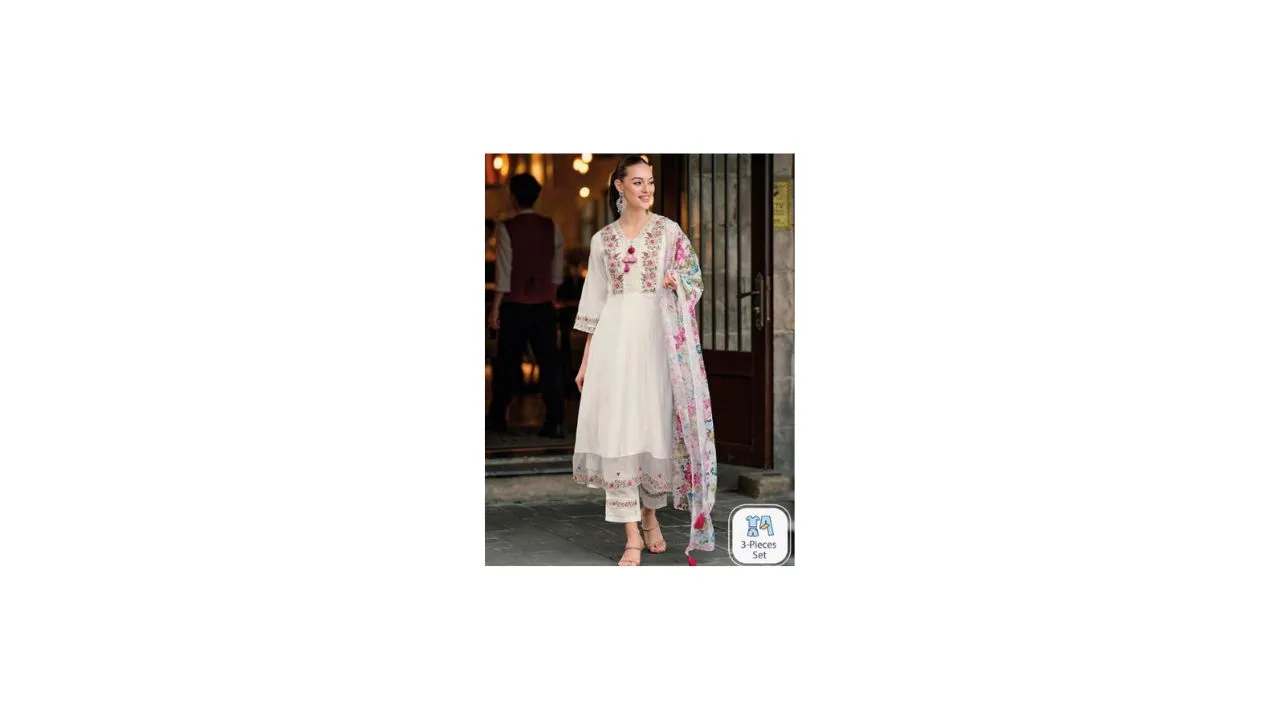 Indo Era Kurta With Trousers & Dupatta
