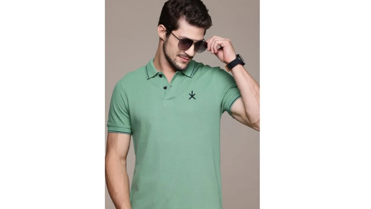 Green Polo Collar T-shirt