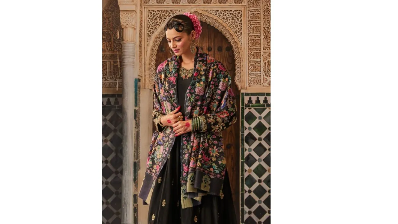Floral Embroidered Shawl