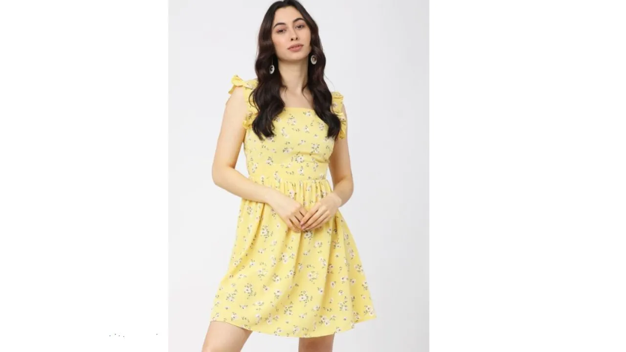 Yellow Floral Dress