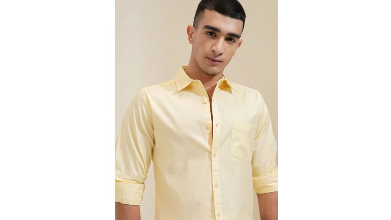 Butter Yellow Casual Shirt