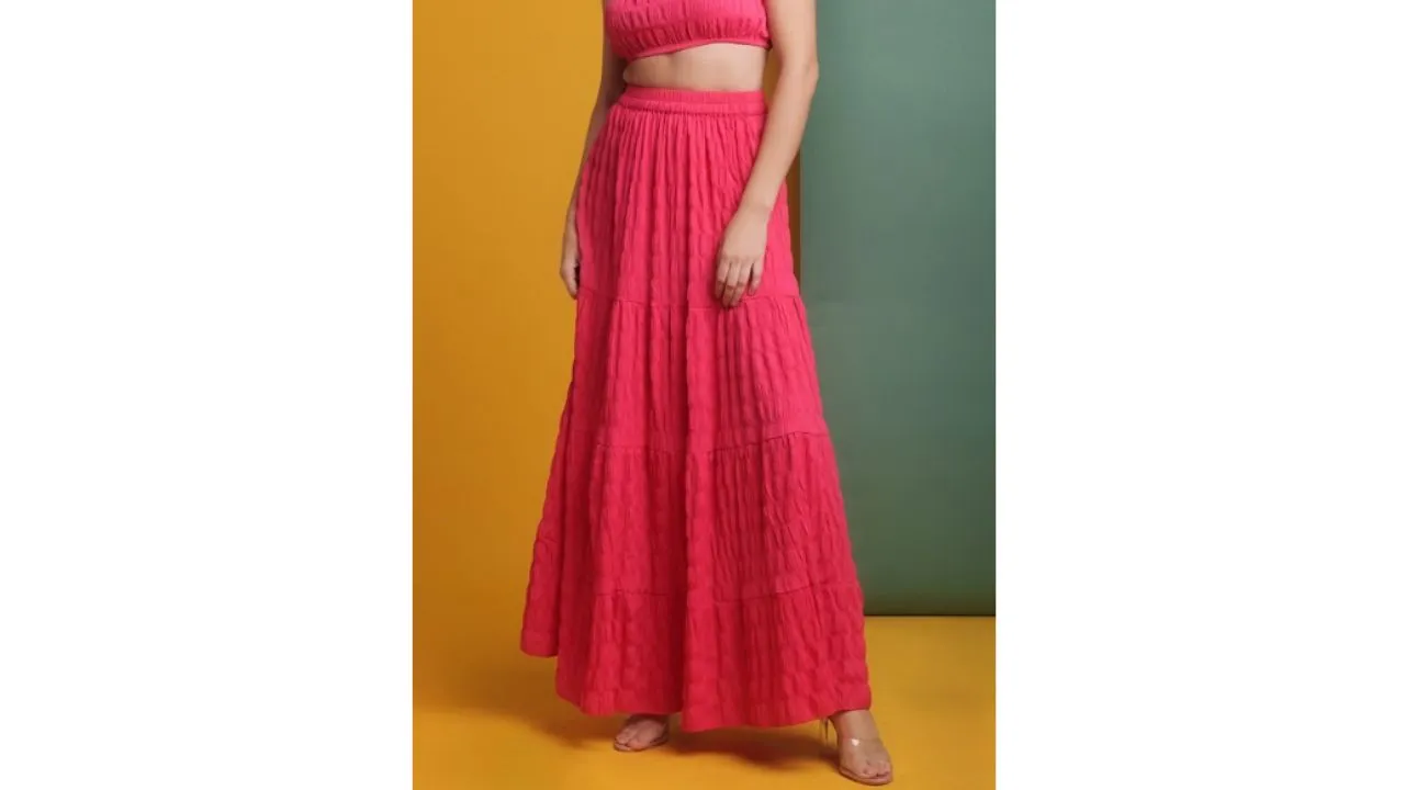 Gathered Maxi Tiered Skirt