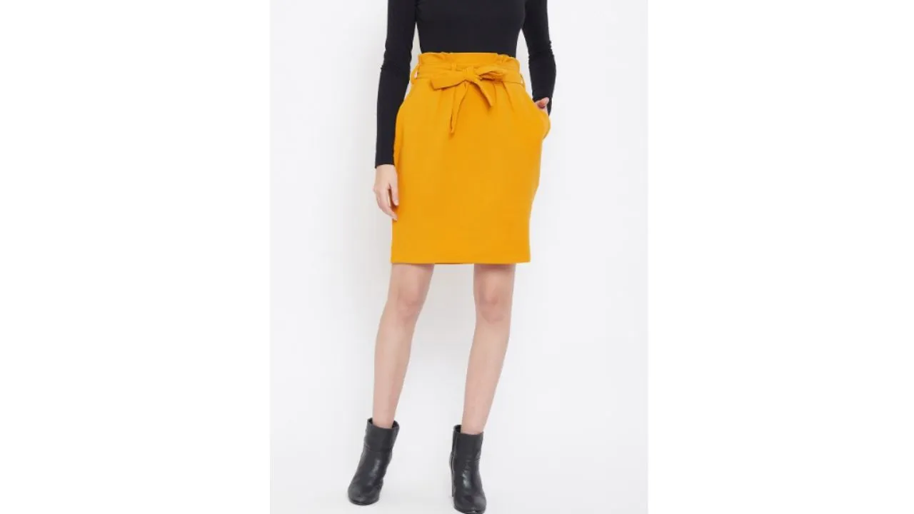 Ankle-Length Skirt With Belt