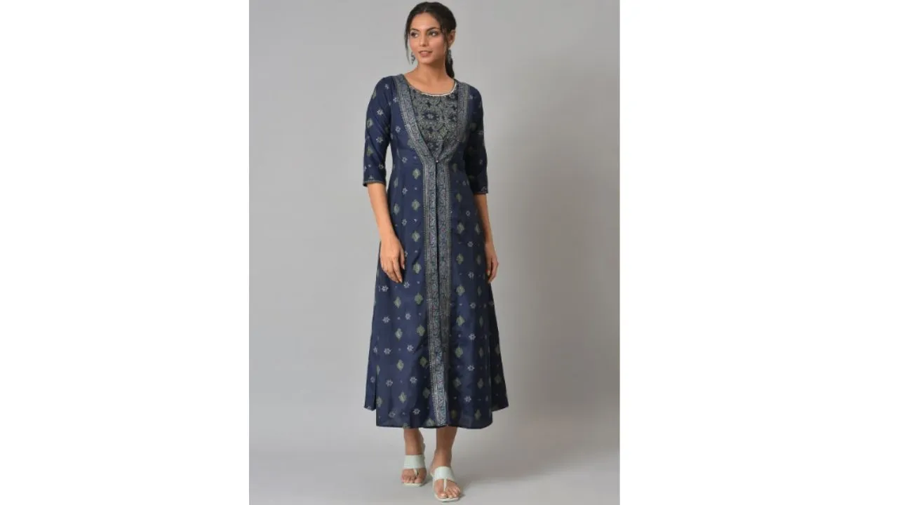 W Floral Print Shantung