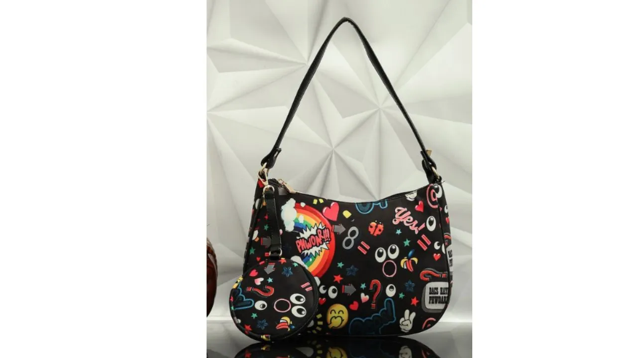 Bagsy Malone Women Graphic Printed शोल्डर बैग