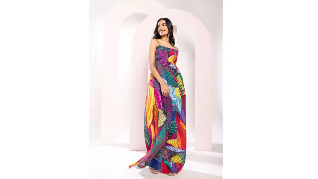 POPPI Floral Print Maxi Dress