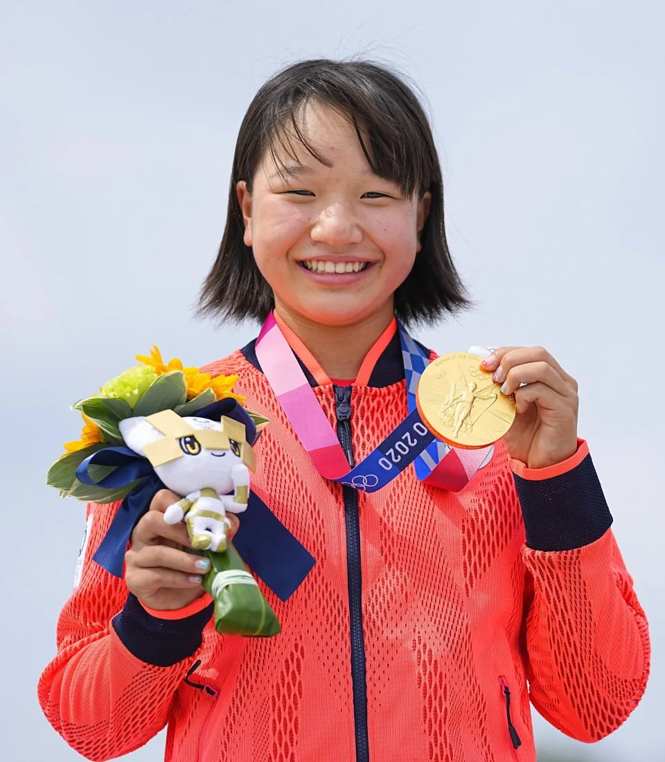 Olympics: 13-yr-old Momiji Nishiya completes Japan skateboard street sweep