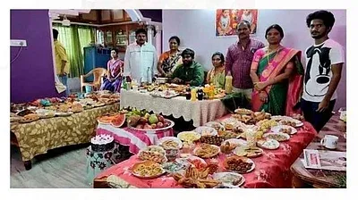 Andhra Pradesh: Family prepares grand feast for future son-in-law with 365 different food dishes on Sankranti