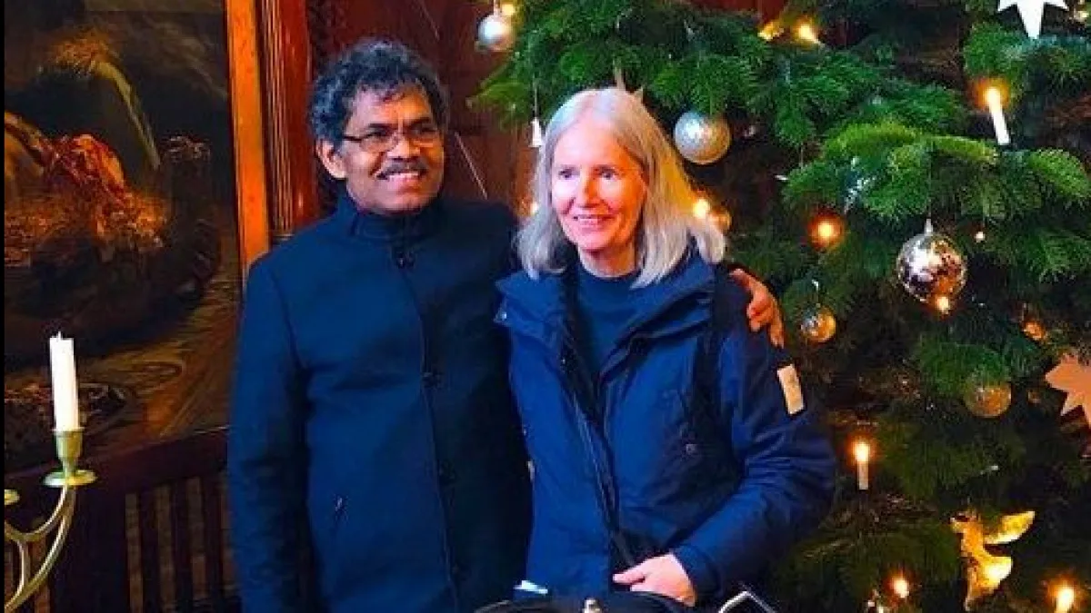 PK Mahanandia with wife