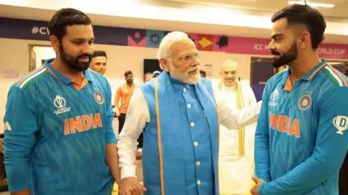 Modi with kohli rohit