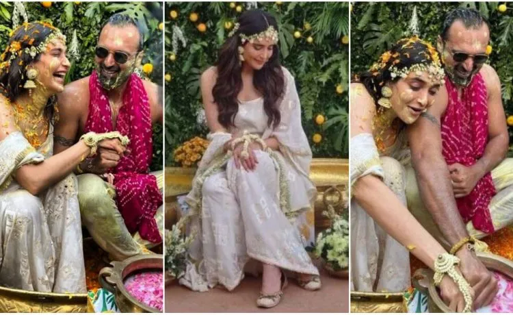 Karishma Tanna & Varun Bangera Haldi Ceremony Pics - K4 Fashion