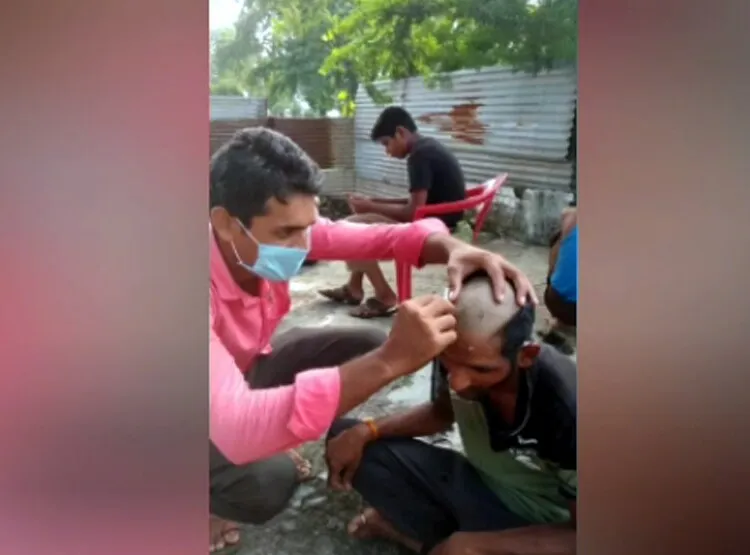 पड़ोसी को कोरोना, नाइयों का मुंडन से इनकार, घरवालों ने आपस में काटे बाल