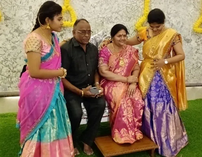  Murthy&rsquo;s wife MVK Madhavi, along with her two daughters, was travelling to Tirupati when they met with an accident.