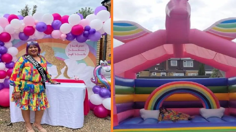 Woman throw divorce party