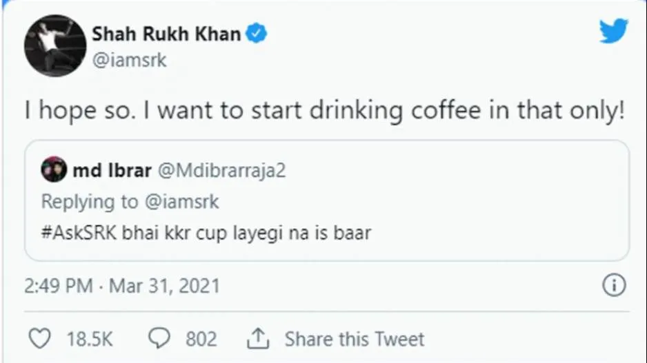 Saharukh Khan Tweet