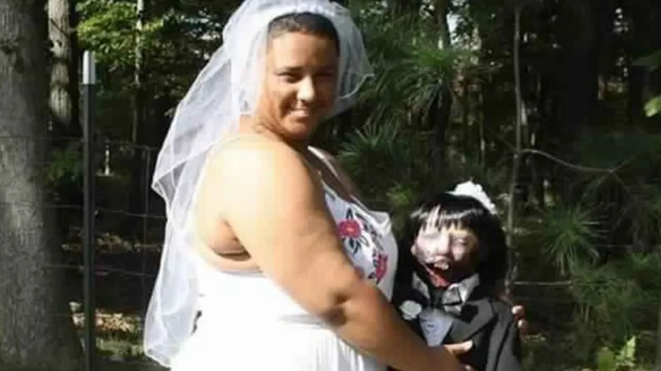 Woman married zombie doll