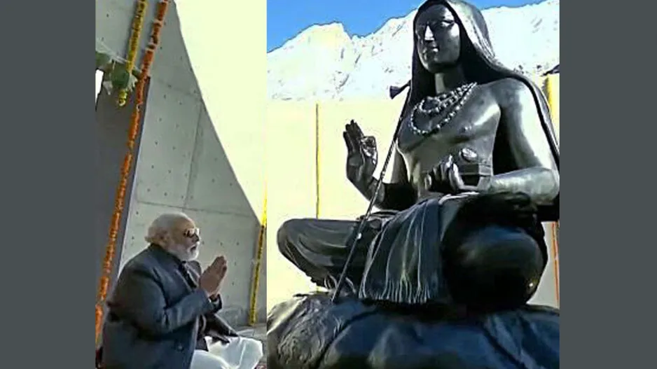 Modi Inagurate Shankaracharya Image in Kedarnath
