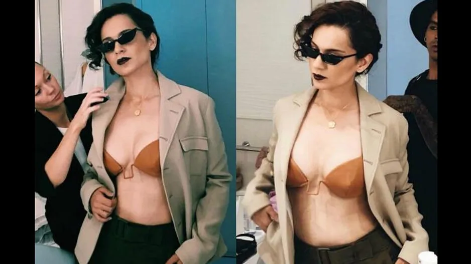 Kangana in open coat