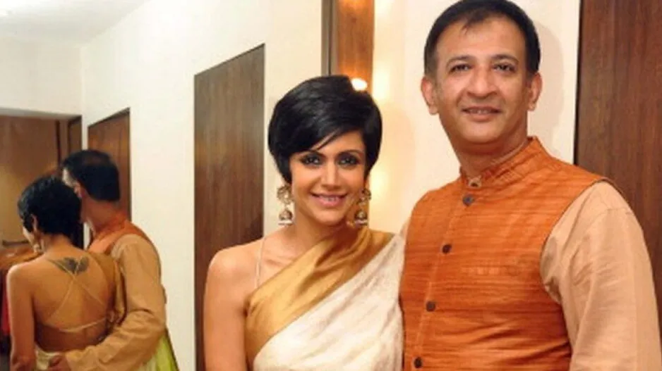 Mandira wiith his husband Raj Kaushal