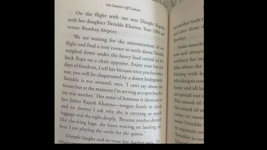 Twinkle Khanna when used to be Dimple Kapadia coolie