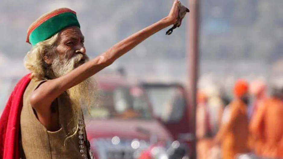 Sadhu Amar Bharati kept hand raised for past 48 years