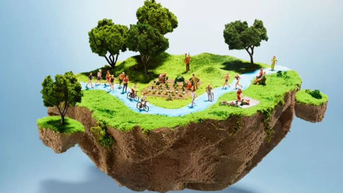 A Blue Zone citys in  green map