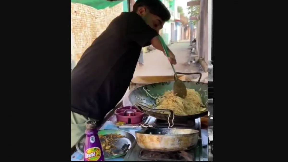 Watch: People Praise Specially-abled Man Selling Noodles On A Street Cart