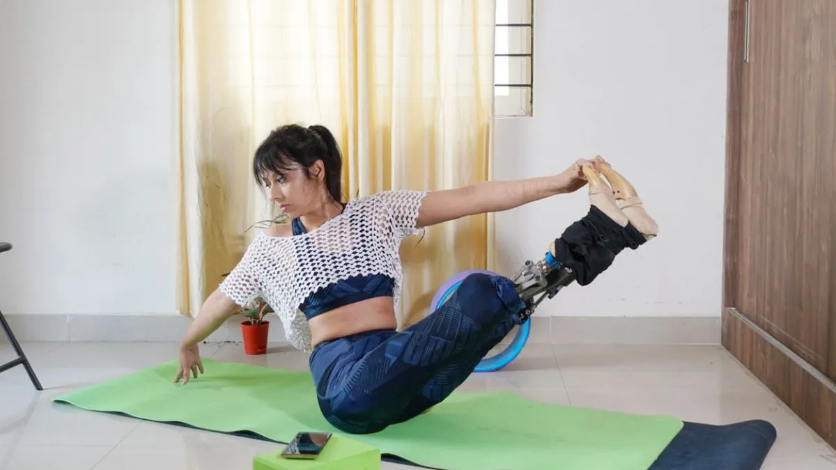 Amputee yoga instructor Arpita Roy