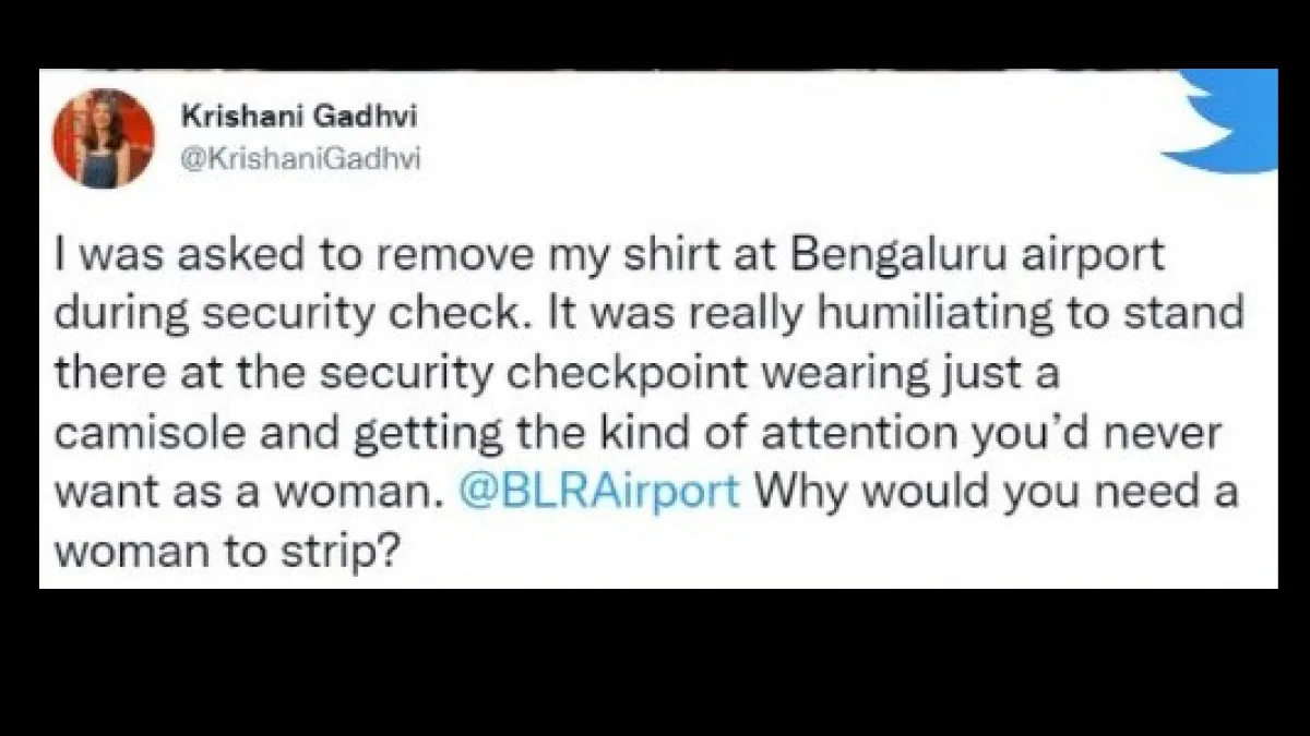 Lady Passenger Alleges She Was Forced To Remove Shirt During Checking at Airport