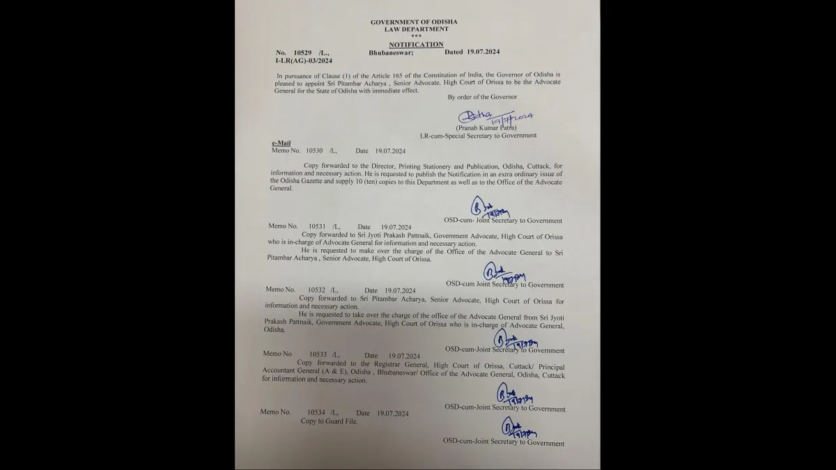 Pitambar Acharya Advocate General