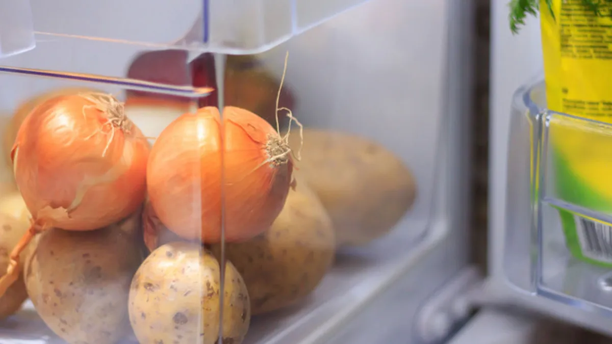 Onion in fridge 