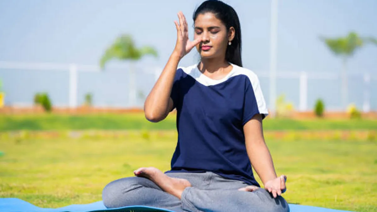 Asanas and pranayama tips help to control cell phone addiction