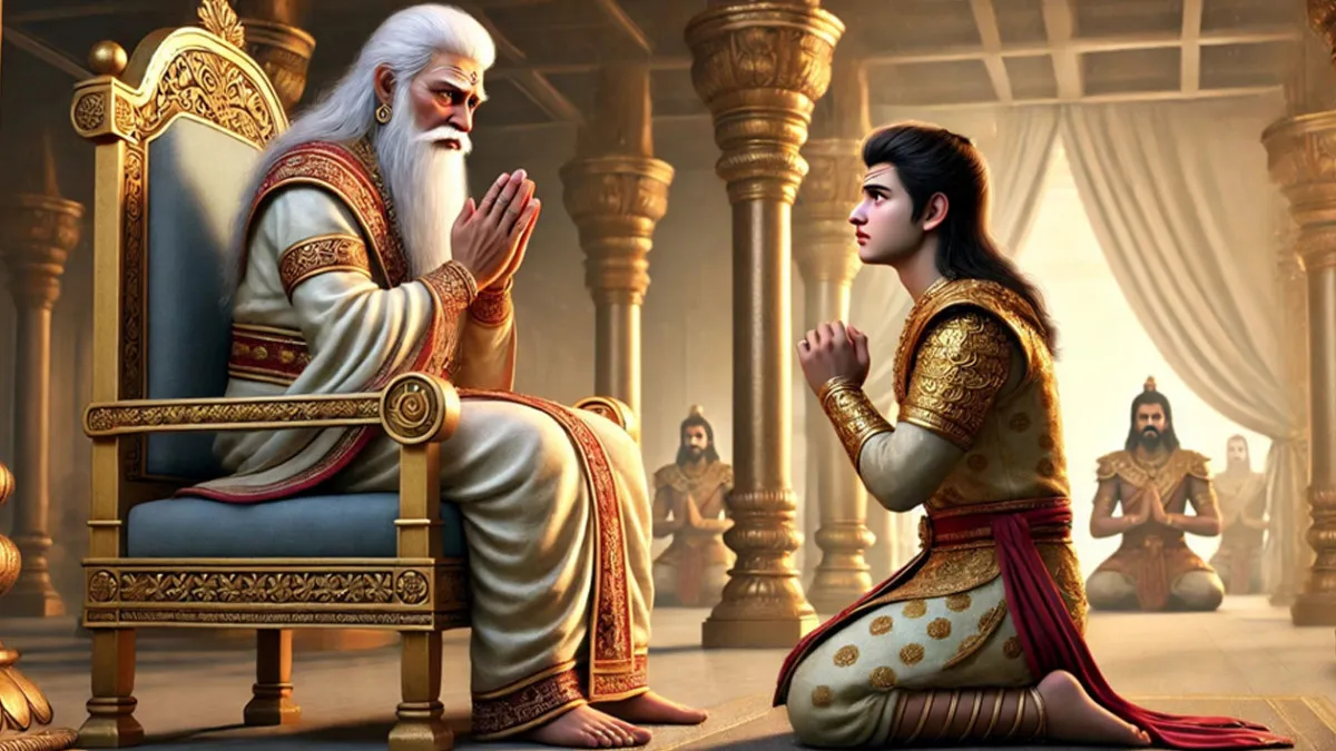 The old king took the edge of youth from his son and 