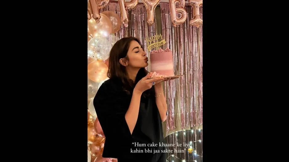Pooja with her cake