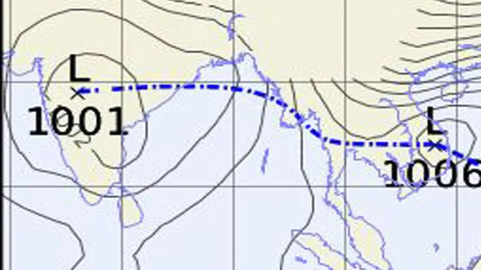 Monsoon Trough Line Passing Over Odisha