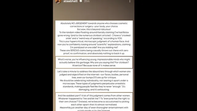 Alia Bhatt Insta post