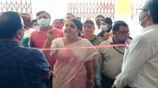 BJP Activists Protest Absence Of PM Modi's Photo At Vaccination Site In Balasore