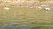 Bodies Floating In Ganga Cremated In UP Districts