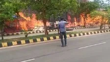 Shops Gutted In Massive Fire At Vending Zone In Bhubaneswar